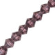 Top Facet Bicone kralen 6mm Tranparent medium purple